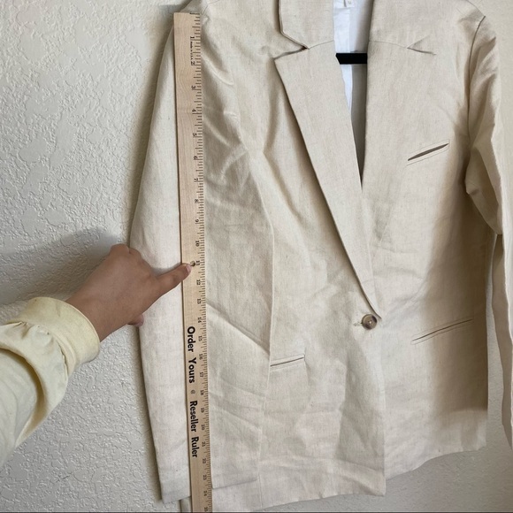 Women's Cream Blazer - Picture 7 of 13